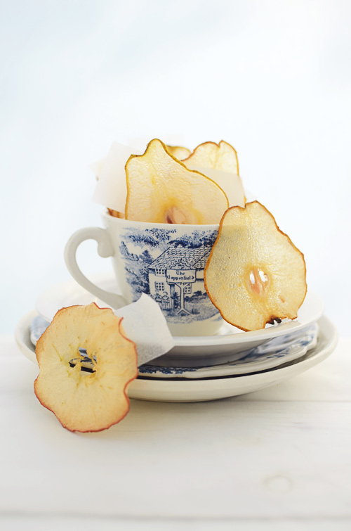 Homemade apple and pear wafers, perfect topping for any kind of dessert