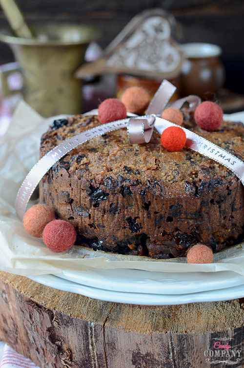 Healthy Christmas fruit cake, gluten free and sugar free. Can be prepared last minute