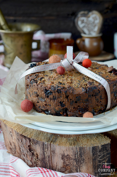 Healthy Christmas fruit cake, gluten free and sugar free. Can be prepared last minute