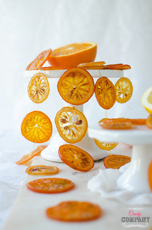Caramelized orange slices, perfect for cake decoration