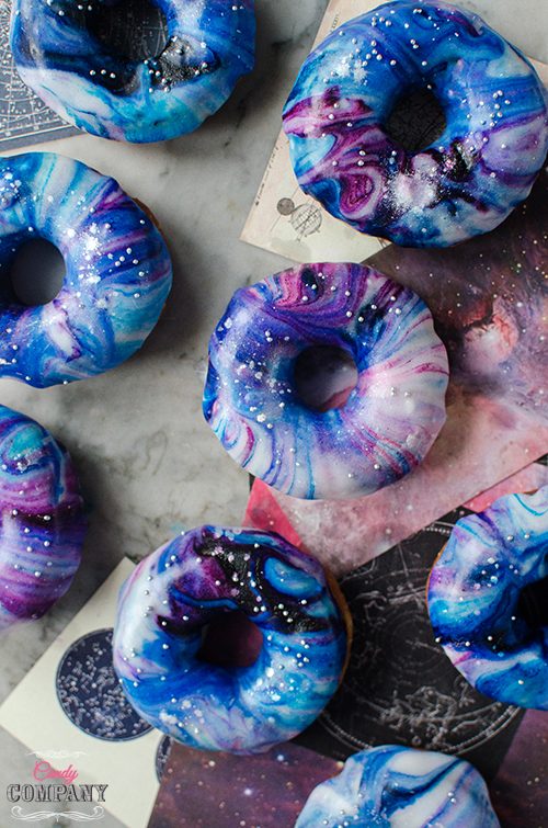 Galaxy donuts recipe. Food photography by Candy Company 