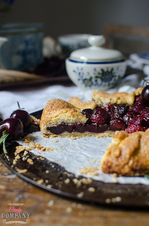 Rosemary and cherry galette recipe, Food photography by Candy Company