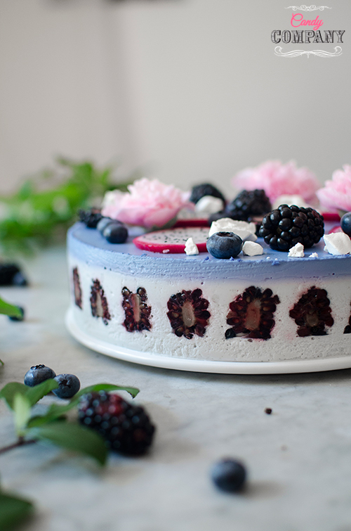 Blue blackberry cake no artificial food coloring! Natural blue food dye. Food photography by Candy Company